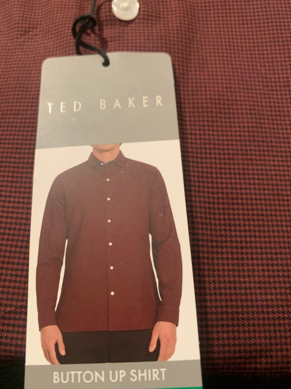 Ted Baker Burgundy Button Up Dress Shirt